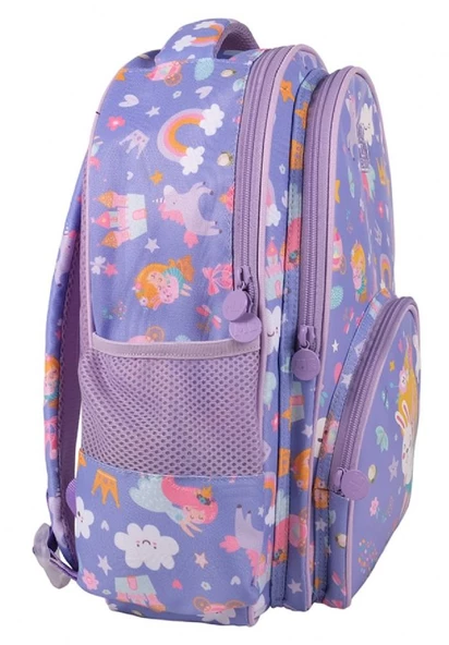Me Team Daisy Mor Üç Bölmeli Kız Çocuk İlkokul Sırt Çantası - Resim 2