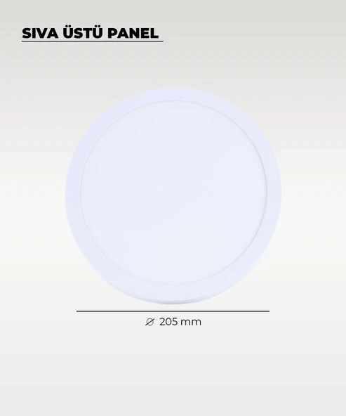 18W Sıva Üstü Yuvarlak Led Panel Gün Işığı 4000K - Resim 2