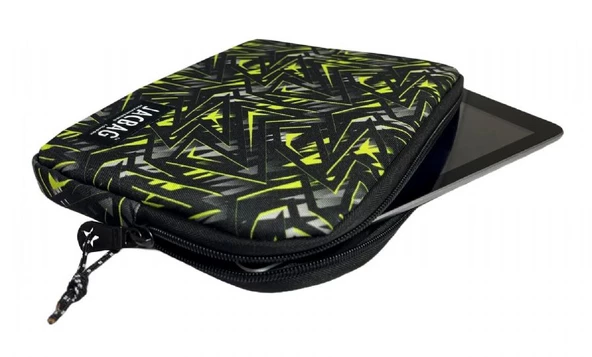 Jacbag Sarı Geometrik Unisex Çocuk Tablet Çantası/Kılıfı (Suya Dayanıklı Malzeme)