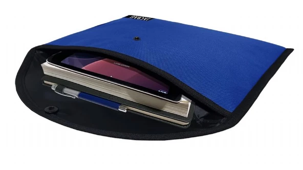 Jacbag Saks Mavi Erkek A4 Çıtçıtlı Dosya Defter Tablet ve Evrak Çantası - 2