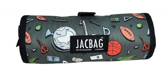 Jacbag College Senior Sanatsal Rulo Organizer Kalem Çantası (Gri - Erkek Çocuk/Yetişkin) - 2