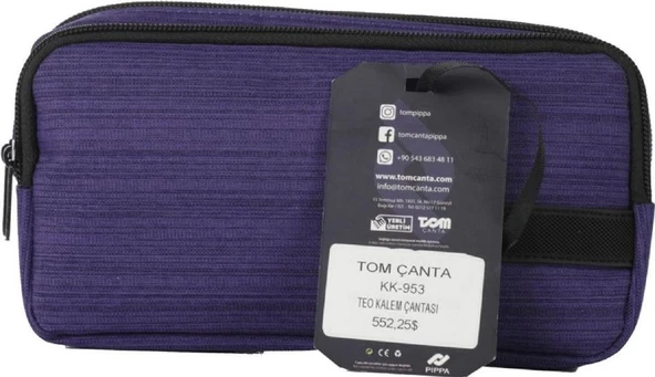 Pippa KK953 Teo İki Bölmeli Mor Okul ve Günlük Kalem Çantası/Kutusu - 2