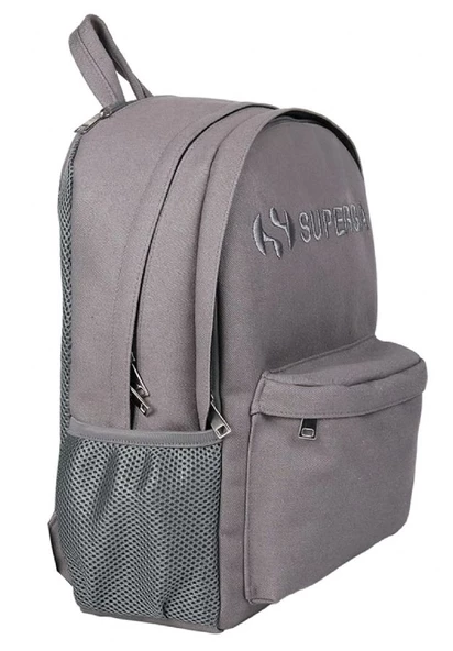 Superga Grey Linen Günlük ve Seyahat Sırt Çantası - Resim 2