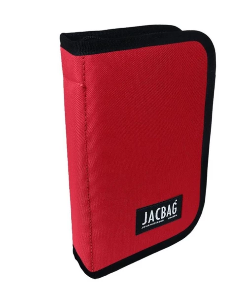 Jacbag Kırmızı Sert Kapaklı Lastikli Düzenleyici Organizer Kalemlik ürün görseli