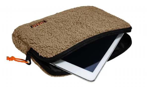 Jacbag Teddy Bej/Turuncu Peluş Kız Çocuk Tablet Çantası - 2