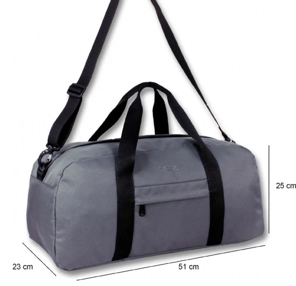 Cennec Gri Büyük Kadın/Erkek Spor ve Seyahat Çantası - Omuz Askılı - 3
