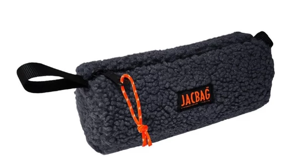 Jacbag Teddy Silindir Peluş Kalem Çantası Gri - Pembe ürün görseli