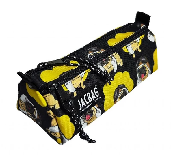 Jacbag Dual Prime İki Bölmeli Üçgen Siyah Sarı Pilot Köpek Erkek Kalem Çantası - 3