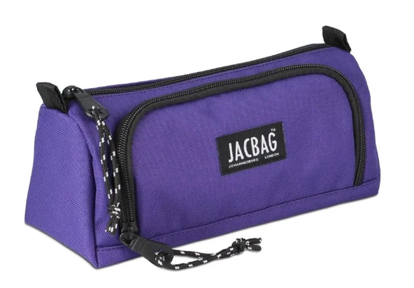 Jacbag Prime XL Lastik Ayraçlı İki Bölmeli Mor Kalem Çantası(Kadın/Kız Çocuk) - 4