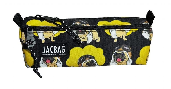 Jacbag Dual Prime İki Bölmeli Üçgen Siyah Sarı Pilot Köpek Erkek Kalem Çantası - 2