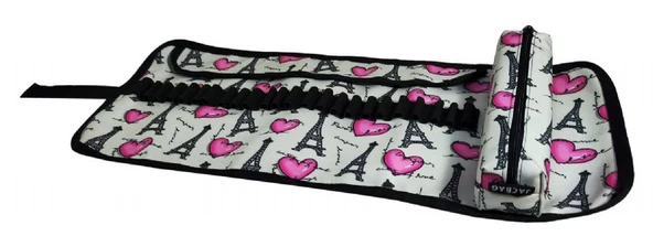 Jacbag Paris Senior Sanatsal Rulo Organizer Kalem Çantası (Gri/Pembe - Kız Çocuk/Kadın) - Resim 3