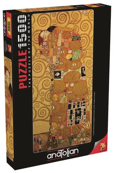 Anatolian 1500 Panoramic Parça Tutkulu Kadın Puzzle - Gustav Klimt - Resim 2