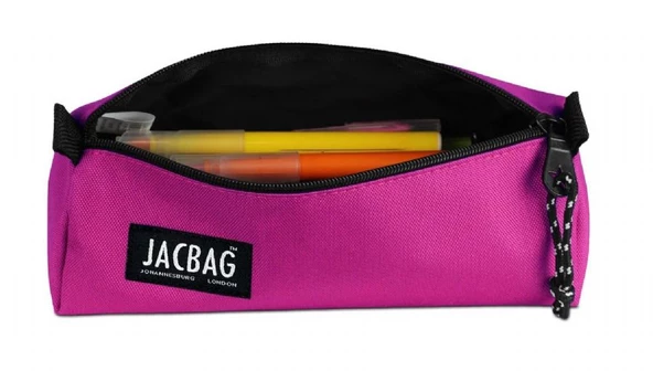 Jacbag Pembe Kız Çocuk Tek Bölmeli Üçgen Okul ve Ofis Kalem Kutusu - Resim 2