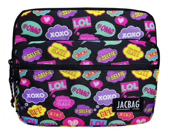 Jacbag Selfie Pembe Mor Üç Cepli Tablet Telefon Defter Çantası - Kız Çocuk/Kadın