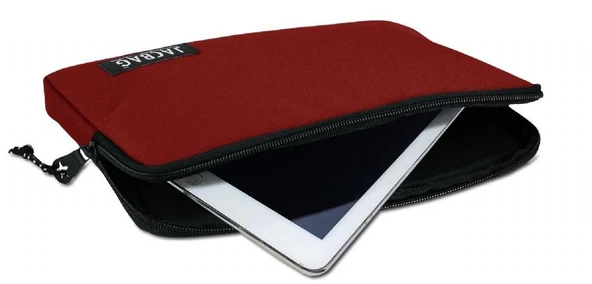Jacbag Kırmızı Kız Çocuk/Kadın Tablet Çantası/Kılıfı (Suya Dayanıklı Malzeme)