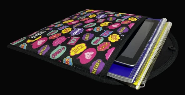 Jacbag Selfie Kadın A4 Çıtçıtlı Dosya Defter Tablet ve Evrak Çantası - 2