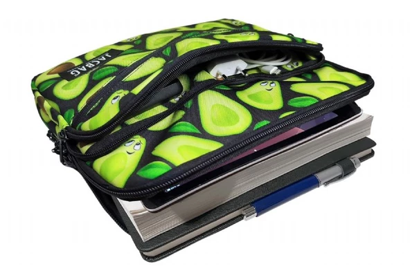 Jacbag Açık Yeşil Avokado Üç Cepli Tablet Telefon Not Defteri El Çantası - Kız Çocuk/Kadın - 2
