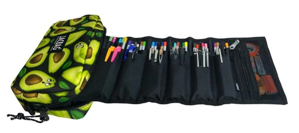 Jacbag Avokado Yeşil Organizer Roll Up Düzenleyici Kalem Kutusu/Kalemlik