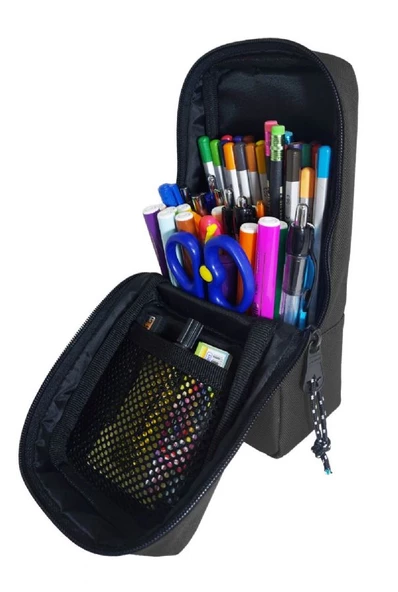 Jacbag Gri Erkek Masaüstü Büyük Kalemlik/Kalem Çantası - 2