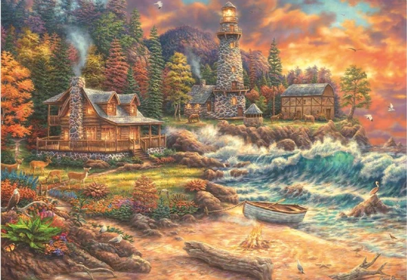 Anatolian 3000 Parça Deniz Feneri Puzzle - Chuck Pinson