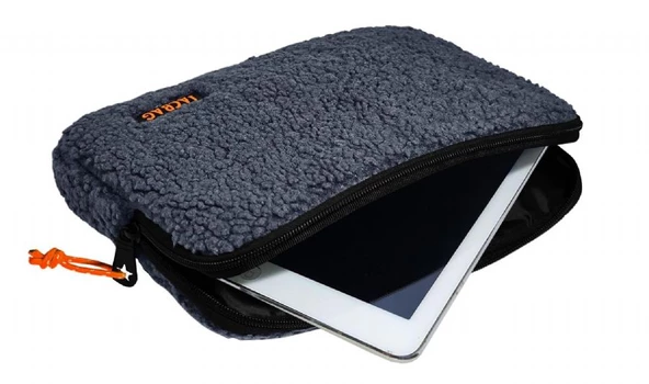 Jacbag Teddy Gri/Turuncu Peluş Erkek Çocuk Tablet Çantası - 2