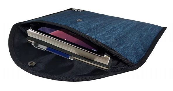 Jacbag Kot Desenli Erkek A4 Çıtçıtlı Dosya Defter Tablet ve Evrak Çantası - 2