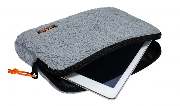 Jacbag Teddy Açık Gri/Turuncu Peluş Erkek Çocuk Tablet Çantası - 2