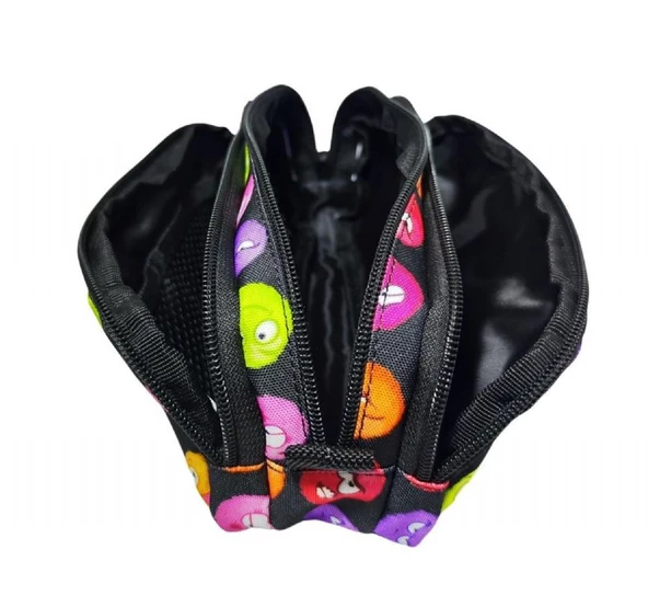 Jacbag Üç Bölmeli Çocuk ve Yetişkin Kalem Çantası - Emoji - 2
