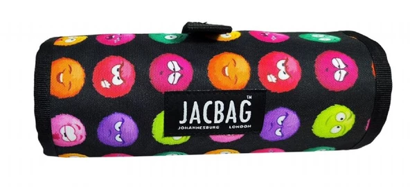 Jacbag Emoji Senior Sanatsal Rulo Organizer Kalem Çantası (Siyah/Renkli - Kız Çocuk/Kadın) - 2