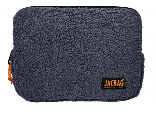 Jacbag Teddy Gri/Turuncu Peluş Erkek Çocuk Tablet Çantası