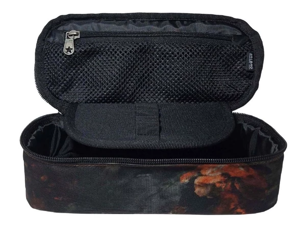 Jacbag Yeşil Yapraklı Oval XL Organizer Kalem Kutusu Kalemlik
