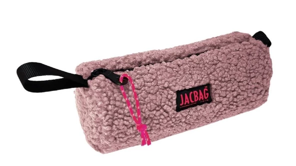 Jacbag Teddy Silindir Peluş Kız Çocuk Kalem Çantası Pembe