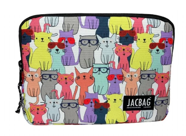 Jacbag Sarı Kedi Kız ve Erkek Çocuk Tablet Çantası/Kılıfı (Suya Dayanıklı Malzeme) - 2