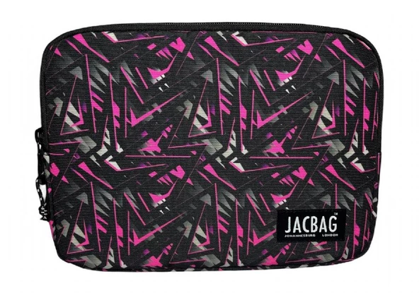 Jacbag Pembe Geometrik Kız Çocuk/Kadın Tablet Çantası/Kılıfı (Suya Dayanıklı Malzeme) - 2