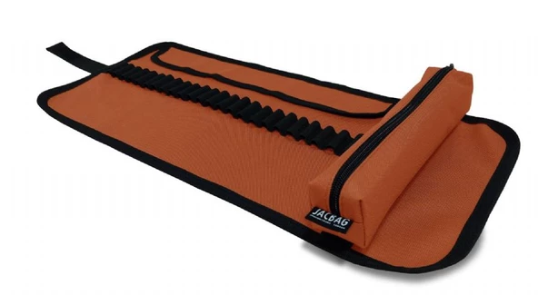 Jacbag Kiremit Senior Sanatsal Rulo Organizer Kalem Çantası (Turuncu - Kadın/Kız Çocuk) - Resim 2