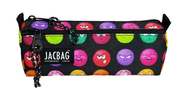 Jacbag Dual Prime İki Bölmeli Üçgen Emoji Çok Renkli Kadın/Kız Çocuk Kalem Çantası - 2