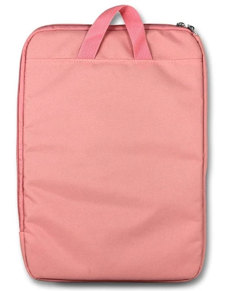 Cennec Dikey Pembe Evrak ve Laptop/Notebook Çantası - 15,6 inç Uyumlu - Kadın - 2
