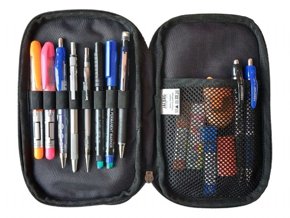 Jacbag Çift Kapaklı Organizer Lastikli Düzenletici Kalemlik - Popcorn - Unisex Çocuk - 3