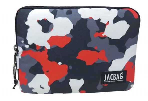 Jacbag Kırmızı Kamuflaj Kız ve Erkek Çocuk Tablet Çantası/Kılıfı (Suya Dayanıklı Malzeme) - 2