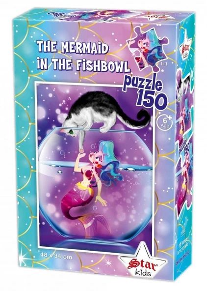 Star Puzzle 150 Parçalık Fanustaki Denizkızı Çocuk Puzzle/Yapboz