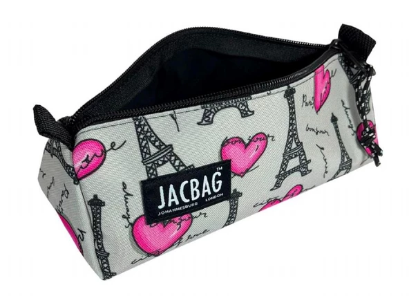 Jacbag Paris Kız Çocuk Tek Bölmeli Üçgen Okul ve Ofis Kalem Kutusu - 2