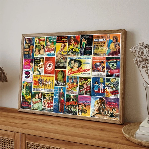 Ks Games 1000 Parça Eski Film Afişleri Puzzle - Ebru Yıldırım - Resim 3