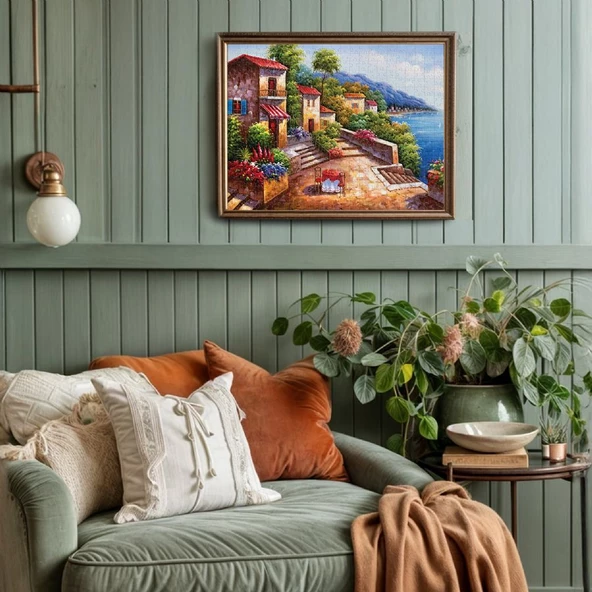 Ks Games 500 Parça Sessiz Kıyı Kasabası Puzzle - Jin Park - Resim 2