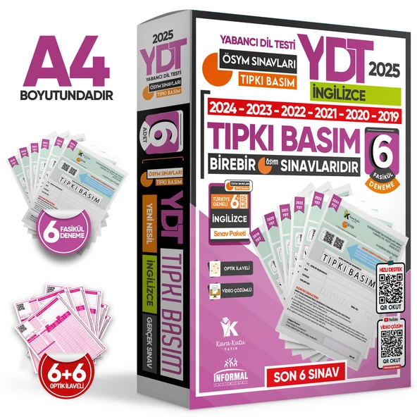 2025 YKS YDT İNGİLİZCE ÖSYM Çıkmış Soru 6lı Tıpkı Basım ve 5li Çıkmış Karma Deneme Seti TG Çözümlü - 3
