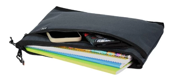 Jacbag Gri Erkek A4 Zip Folder İki Bölmeli Dosya ve Evrak Çantası - 3