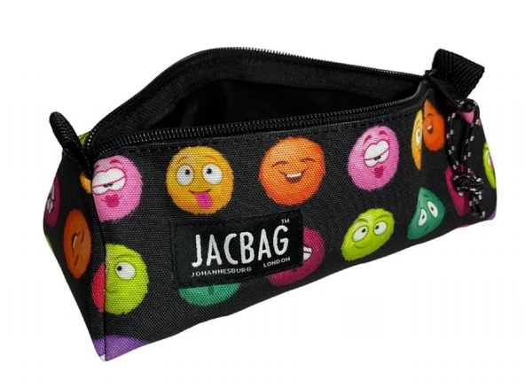 Jacbag Emoji Kız Çocuk Tek Bölmeli Üçgen Okul ve Ofis Kalem Kutusu - 2