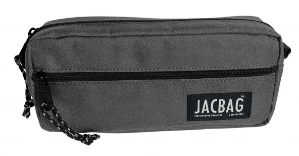 Jacbag Çift Fermuarlı Gri Erkek Çocuk Kalem Kutusu - Resim 2