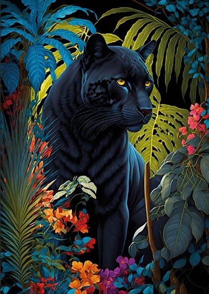 Ks Games 500 Parça Kara Panter Puzzle - - Resim 3