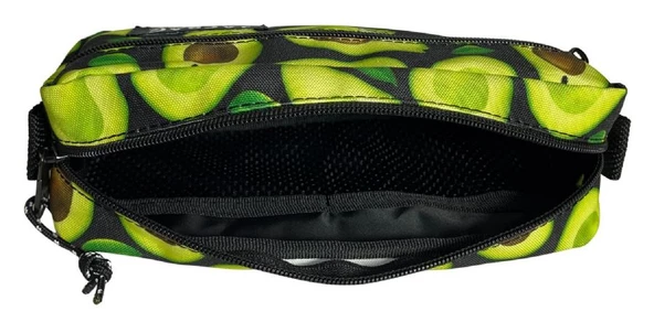Jacbag Çift Fermuarlı Yeşil Avokado Kız Çocuk Kalem Kutusu - 2