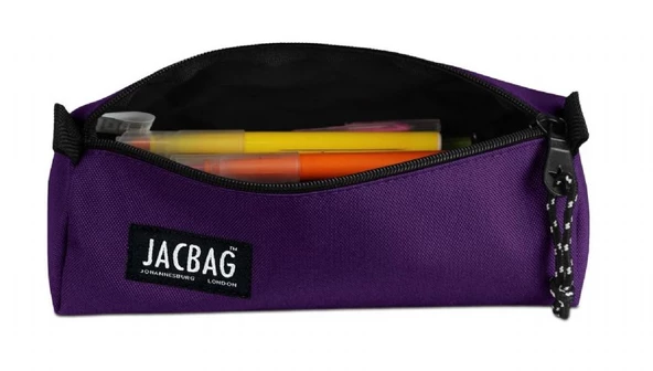 Jacbag Mor Kız Çocuk Tek Bölmeli Üçgen Okul ve Ofis Kalem Kutusu - Resim 2